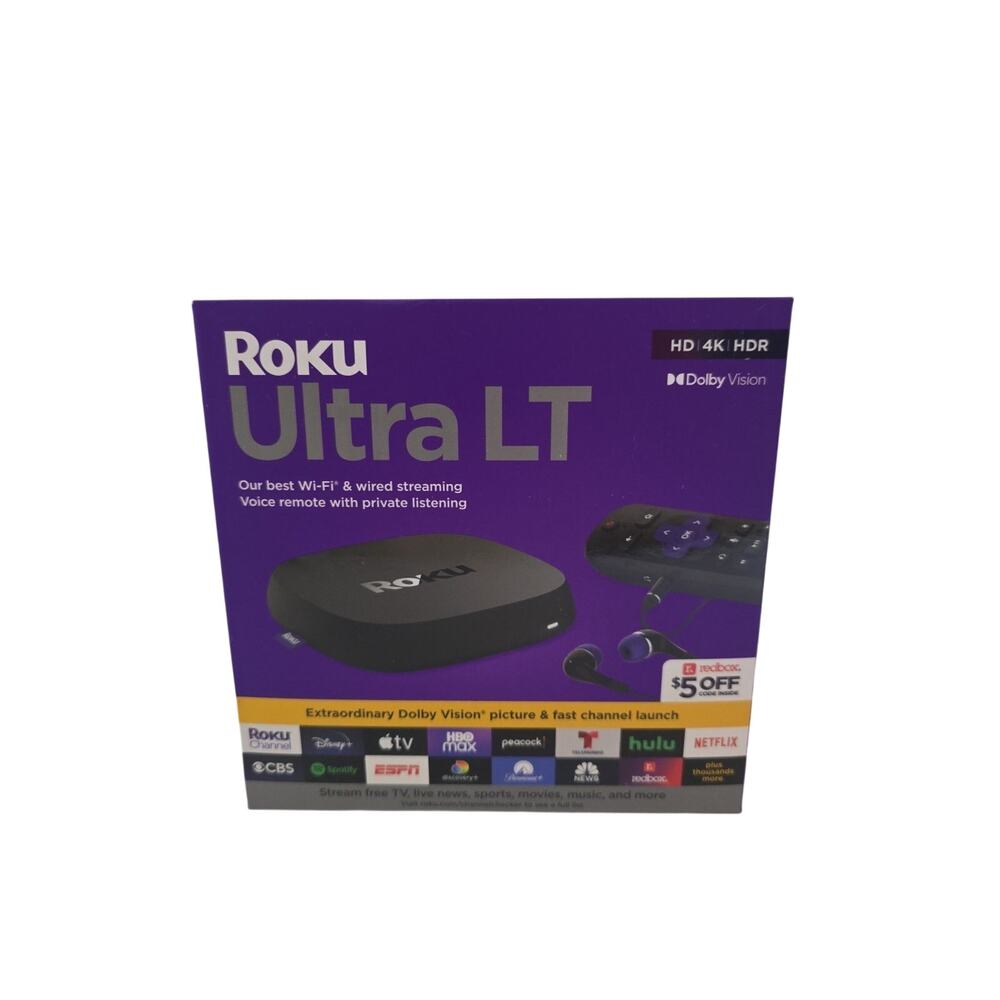 Roku Ultra LT Streaming Device 4K/HDR/Dolby Vision with Roku Voice Remote